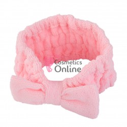 Bentita cu elastic pentru cosmetica Roz cu fundita, art MJ 1038432